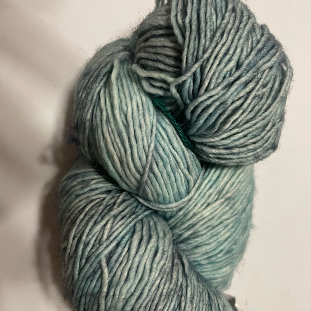 Madeline Sky Blue and Gray Yarn superwash wool